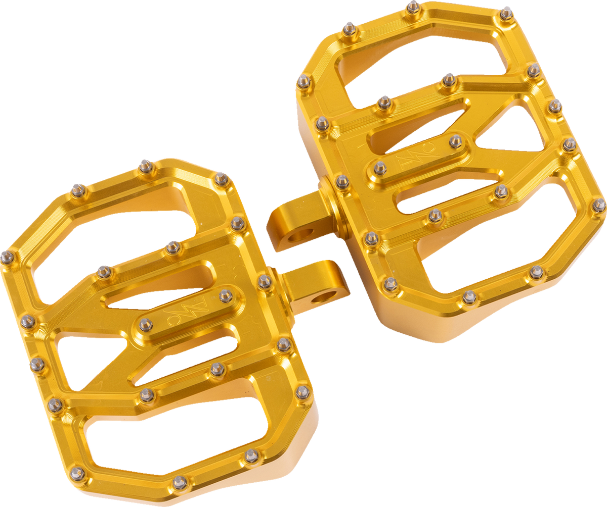 Thrashin Supply CO. Mini Aggressor Floorboards - Gold - Rear