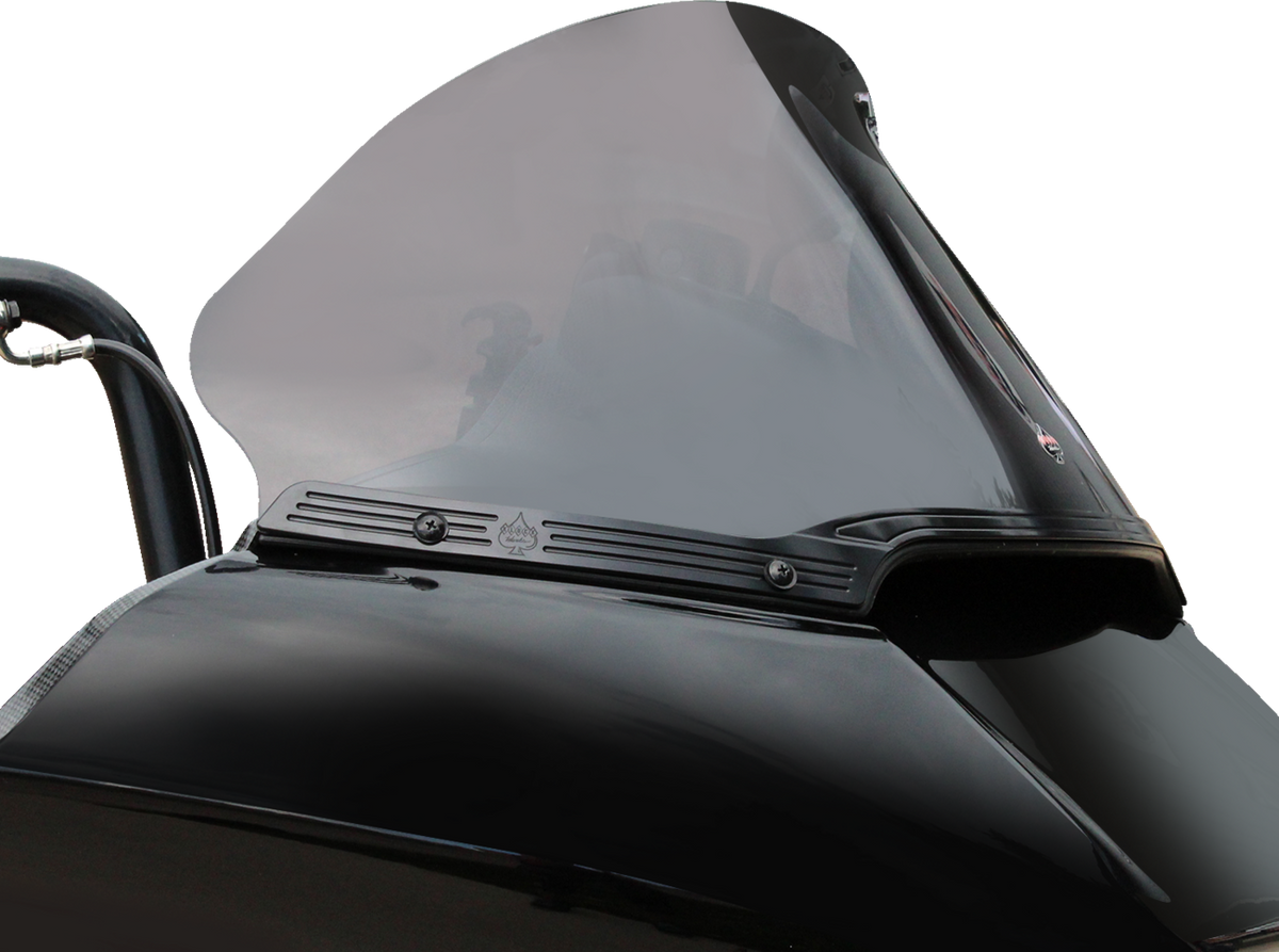 Klock Werks Flare® Windshield Trim - Logo - Blacked Out - Harley-Davidson®