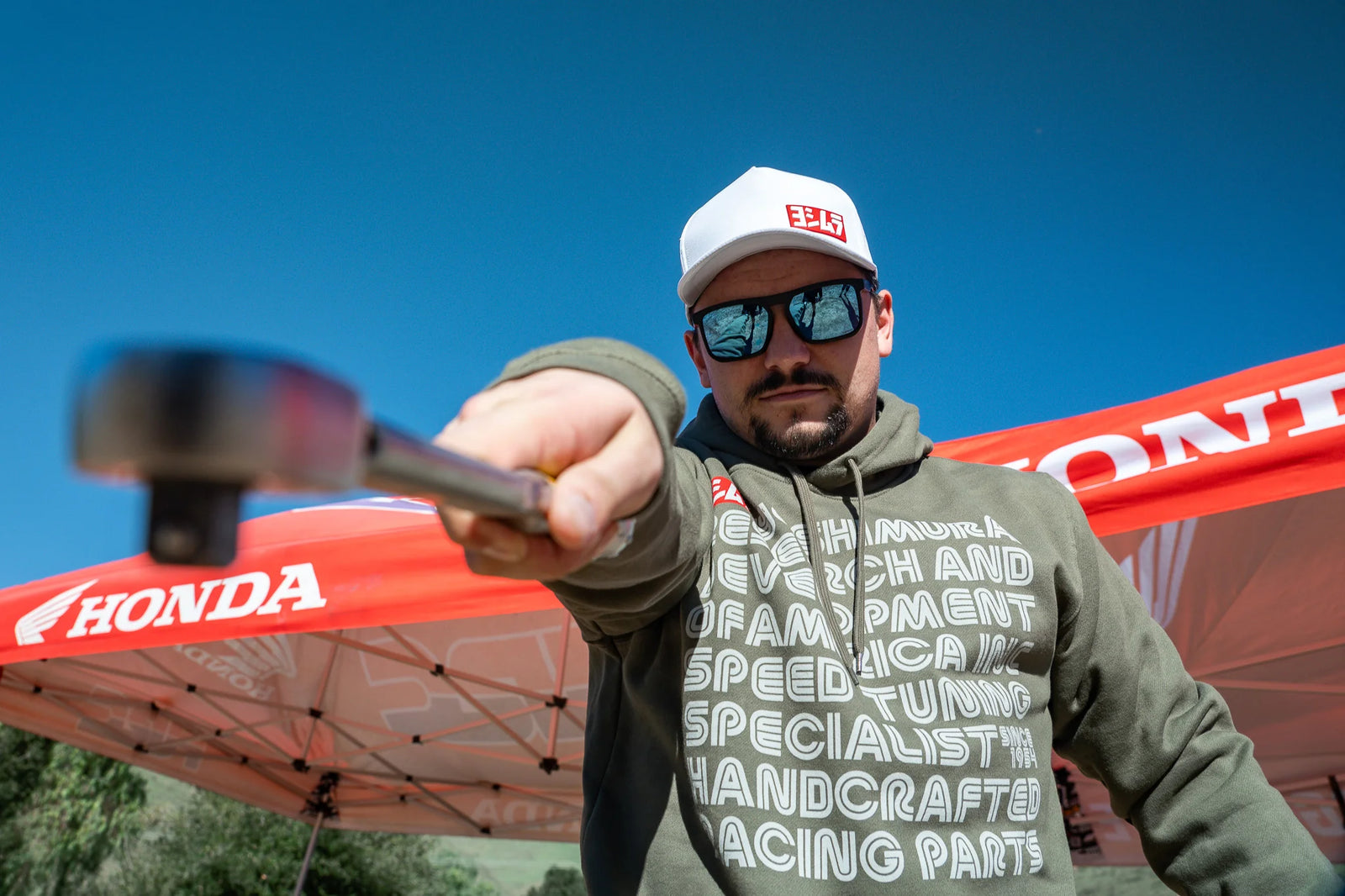 Yoshimura Intro Pull Over Hoodie Army Green