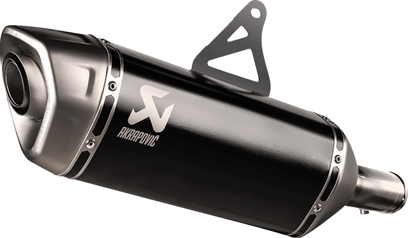 Akrapovic Slip-On Line Muffler - Titanium - Black - Honda XL750 Transalp