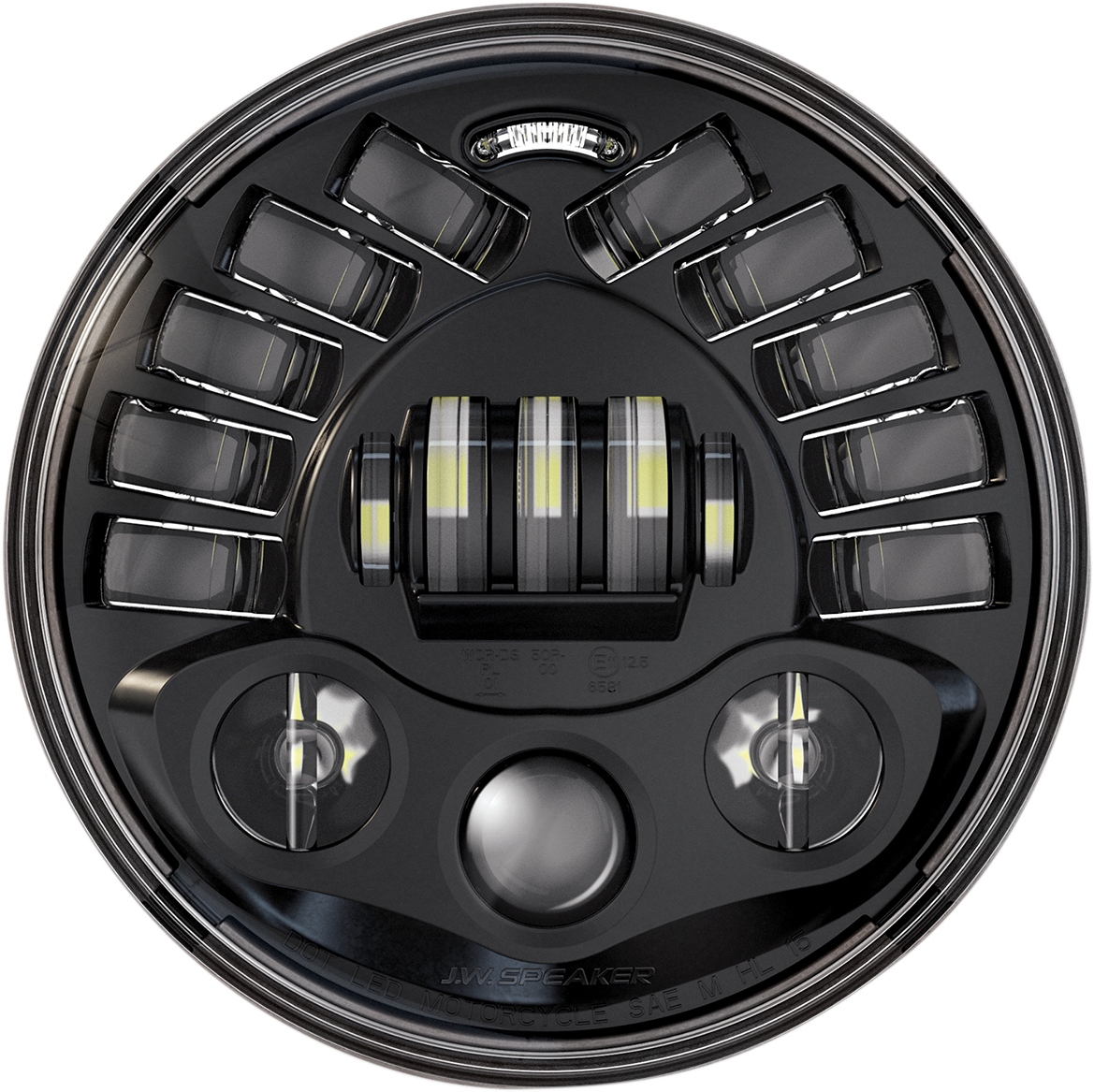 J.W. Speaker Adaptive 2 LED Headlight - 7" - Black