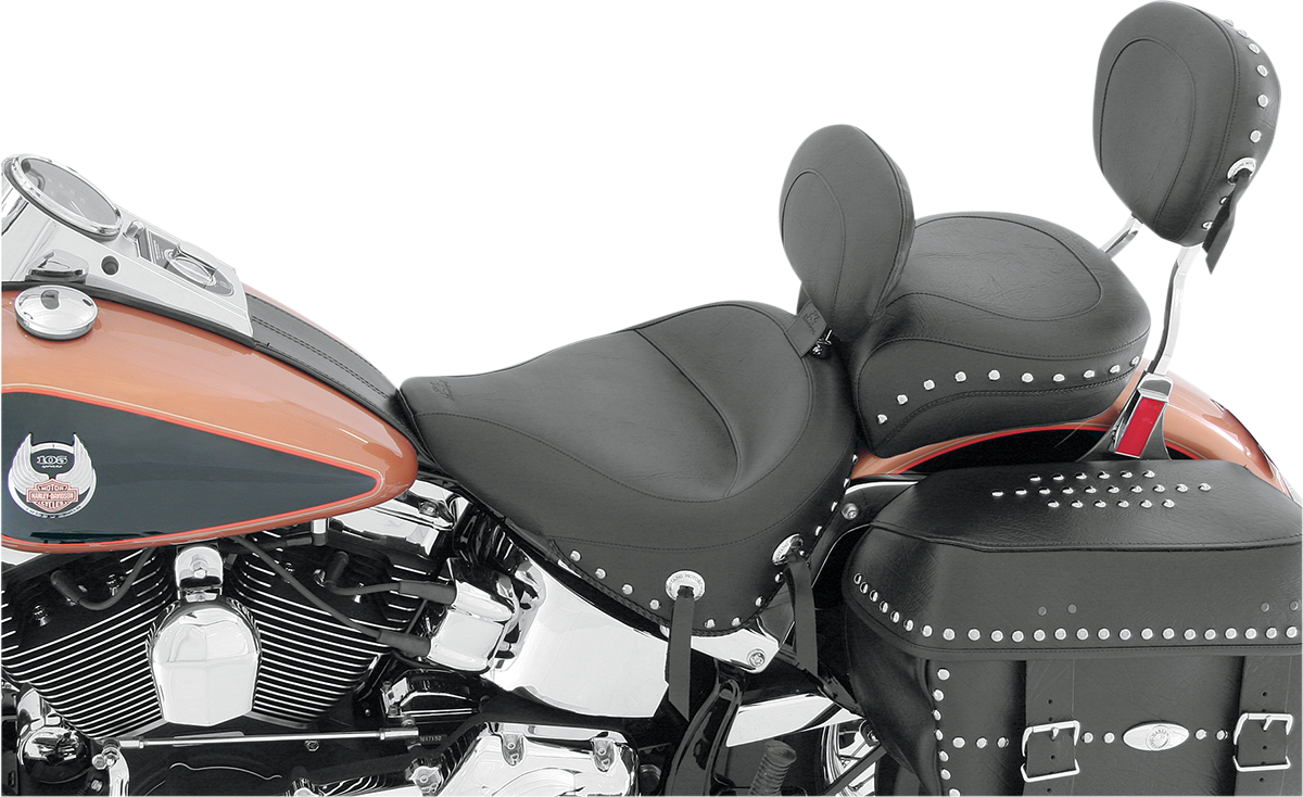 Mustang Wide Rear Seat - Studded - Black - FLST '00-'15