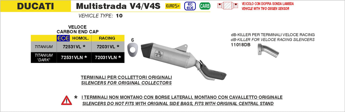 Arrow 72031VL Veloce Titanium Slip On