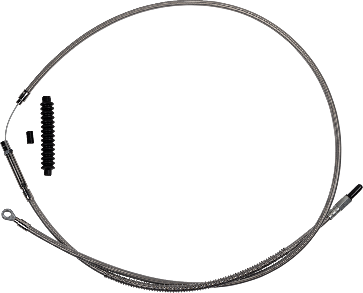 Barnett High-Efficiency Stainless Steel Clutch Cable For Harley-Davidson - +10" - '21-'24 FL