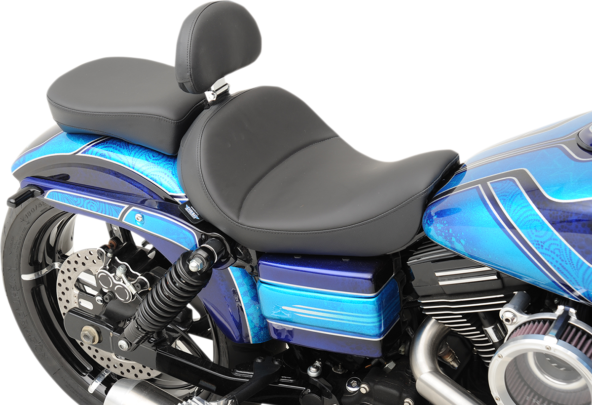 Drag Specialties Seats Solo Seat - Mild Stitched - Driver's Backrest - FXD/FLD '06-'17