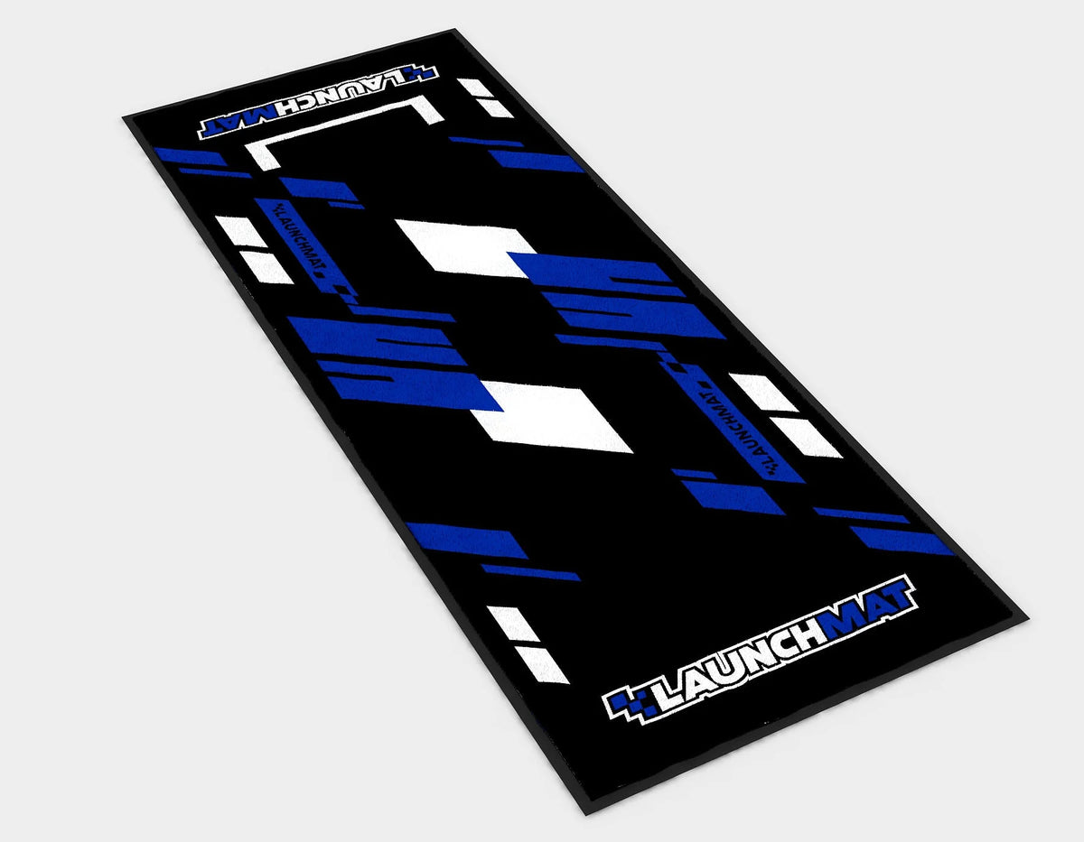 Launchmat Carpeted Motorcycle Mats (Block Design)