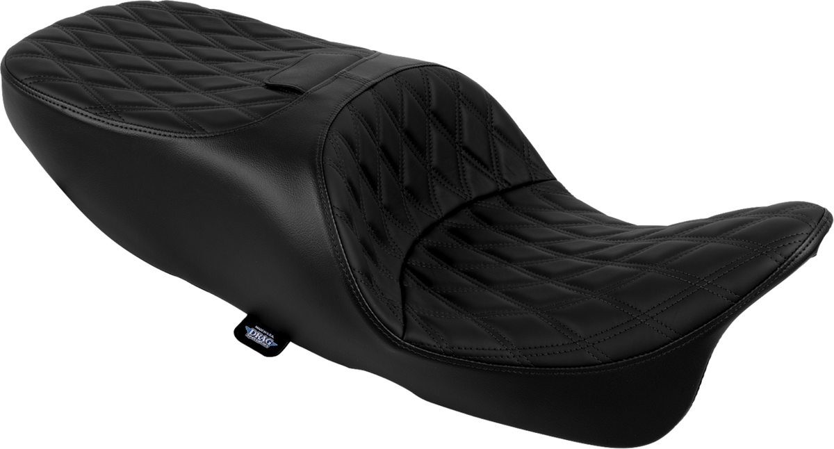 Drag Specialties Seats Freedom Seat - Solar Leather - Double Diamond Black Stitch - FLRT/FLTRT '15-'25