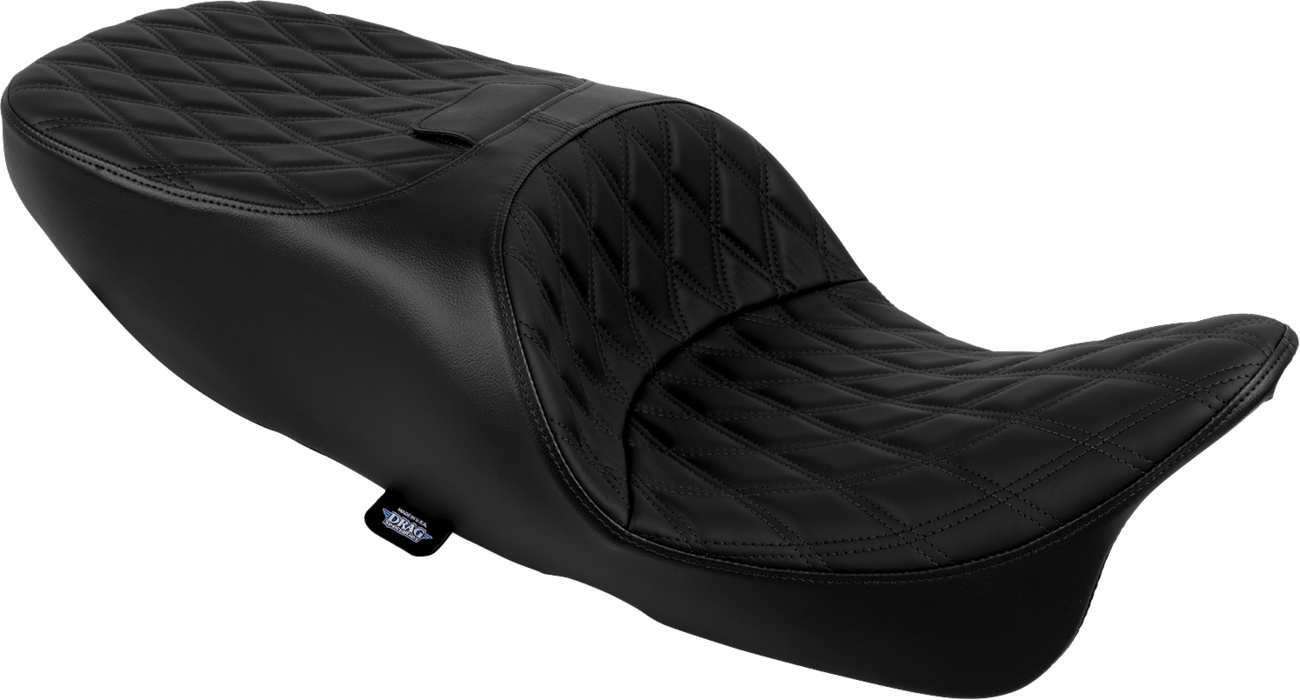 Drag Specialties Seats Freedom Seat - Solar Leather - Double Diamond Black Stitch - FLRT/FLTRT '15-'25