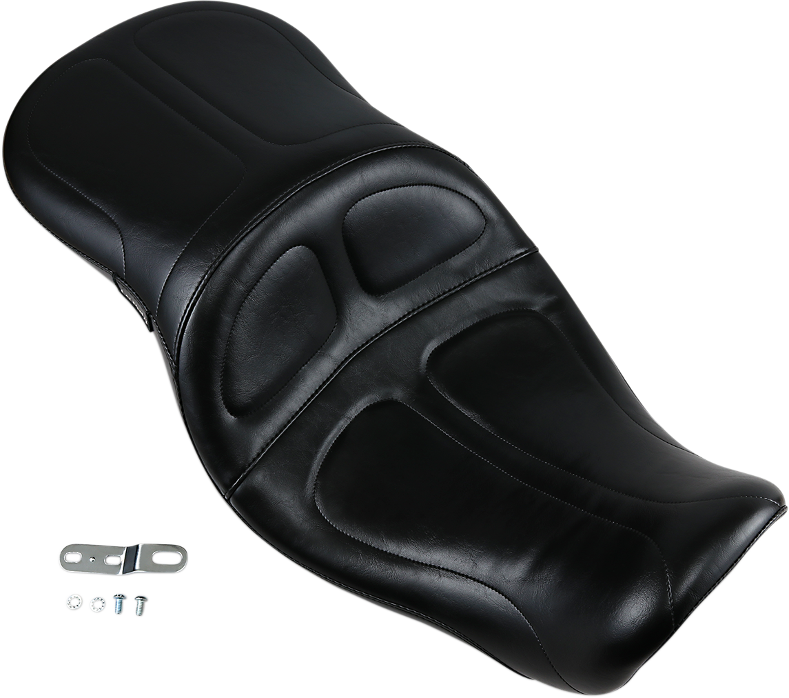 Le Pera Maverick Seat - Without Backrest - Stitched - Black - FLD/FXD '06-'17