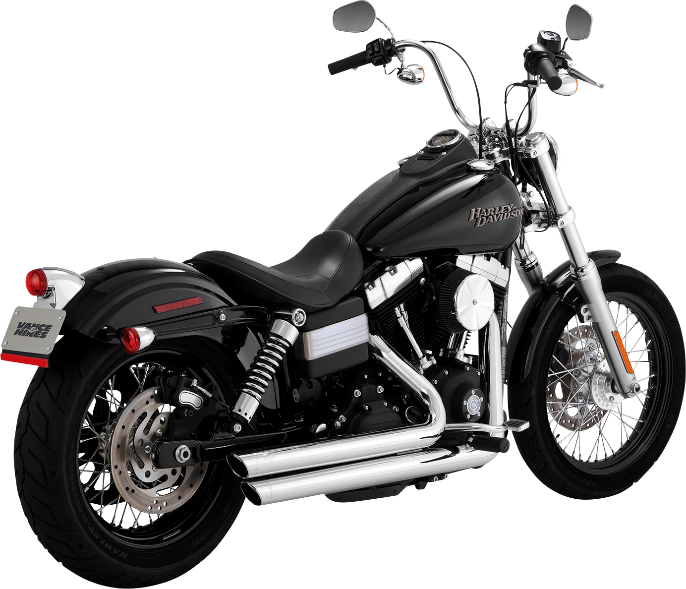 Vance & Hines Big Shots Staggered Exhaust System - Chrome