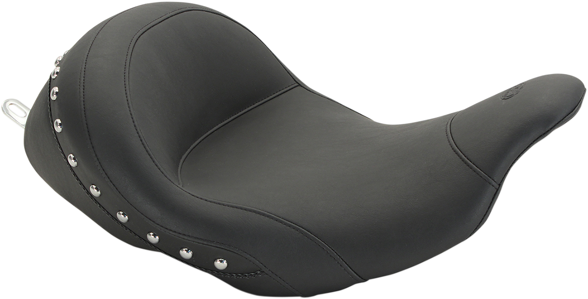 Mustang Lowdown Vintage Seat - No Driver Backrest - Chrome Studded - FL '08-'25