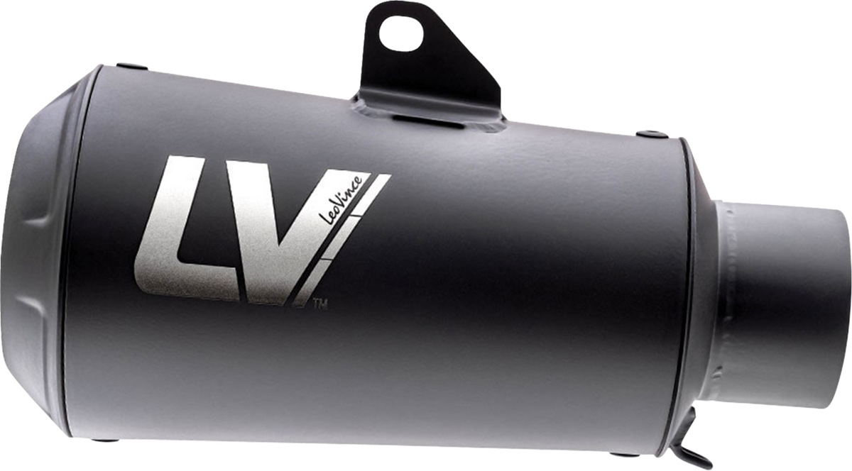 LeoVince LV-10 Slip-On Muffler - Full Black Stainless Steel - Scrambler 800