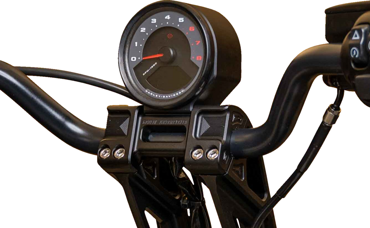 Kodlin USA Speedometer Gauge Bucket Mount - For Fastback Riser - Black - 3-3/8"
