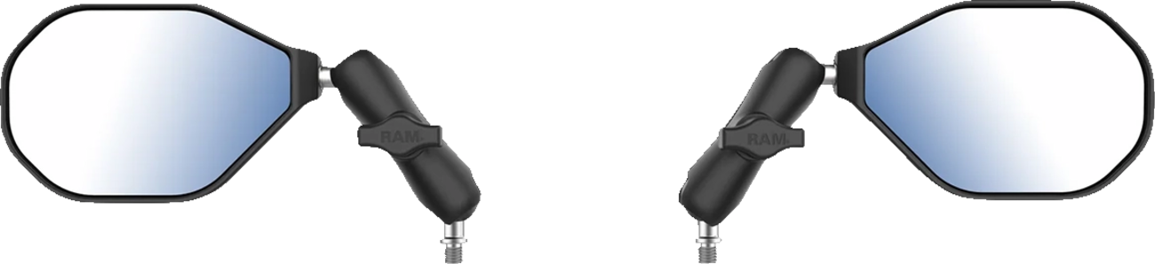 RAM Mounts Tough-Mirror™ - Side View - Oval - Black - Left/Right - Medium Arm