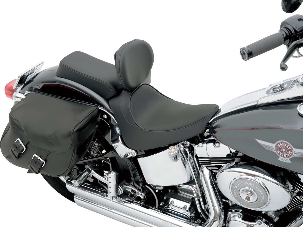 Drag Specialties Seats Solo Seat - Smooth - Driver Backrest - FL/FX '00-'06