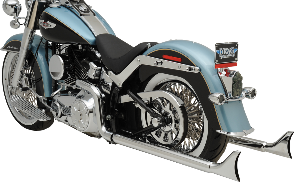 Bassani Xhaust True Duals Exhaust System With Fishtail Mufflers — Without Baffles