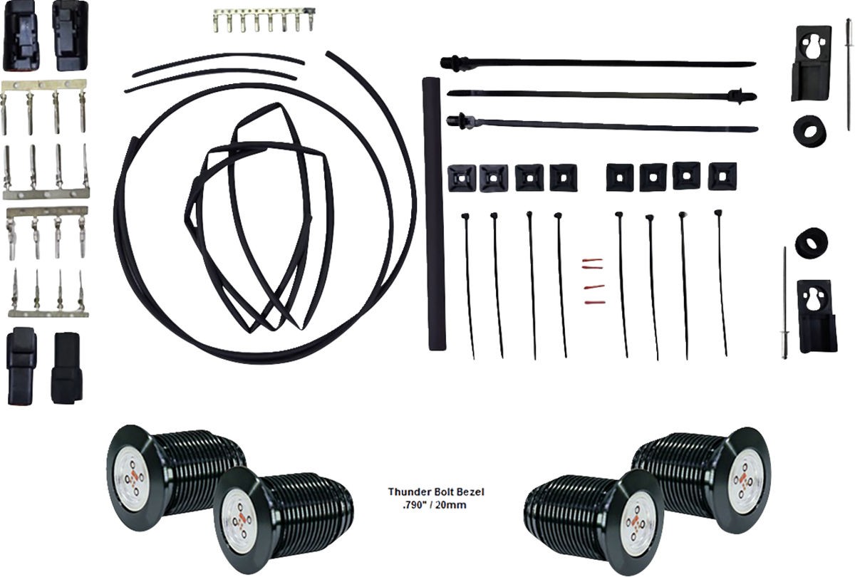 Paul Yaffe Bagger Nation Bag Bolts Taillight Kit With Thunder Bolts