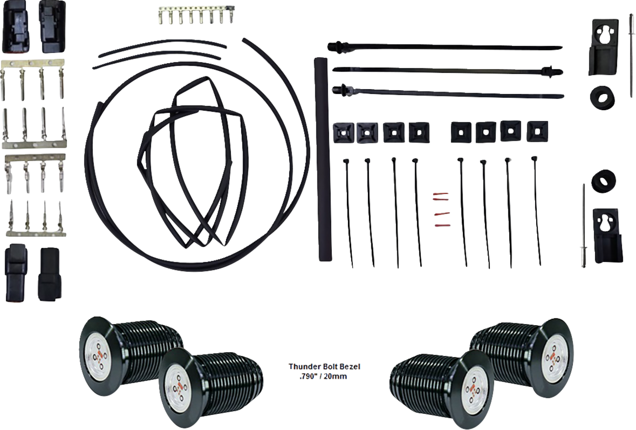 Paul Yaffe Bagger Nation Bag Bolts Taillight Kit With Thunder Bolts
