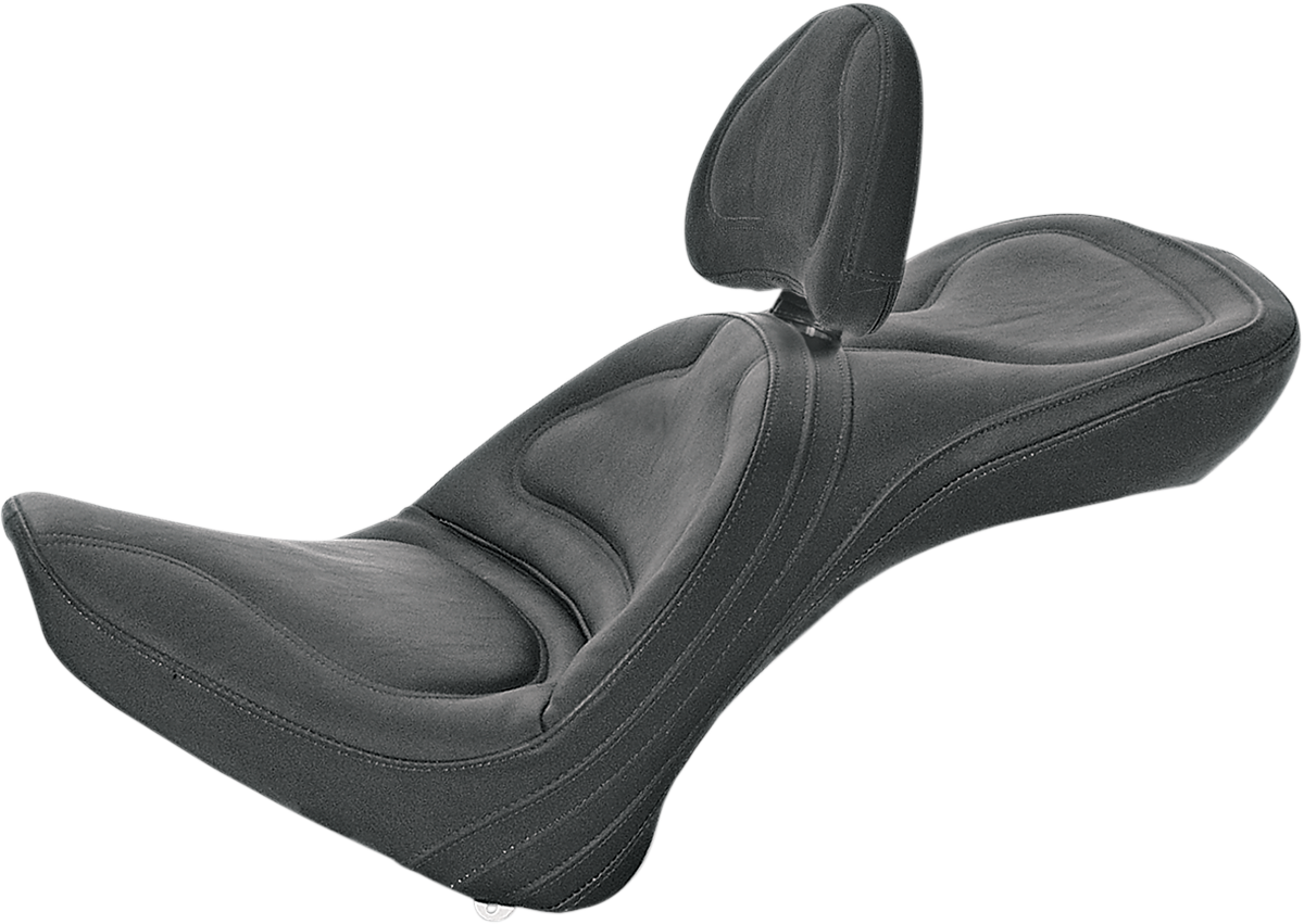 Saddlemen Seat - Explorer™ - With Backrest - Stitched - Black - FL/FX '00-'06