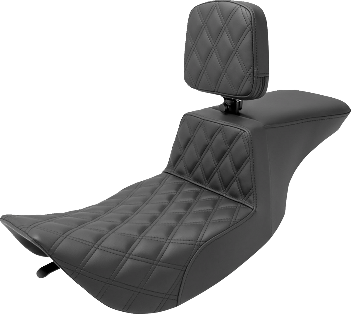 Saddlemen Tour Step-Up Seat - Rider Backrest - Front Lattice Stitch - FLHR/FLHX '97-'07