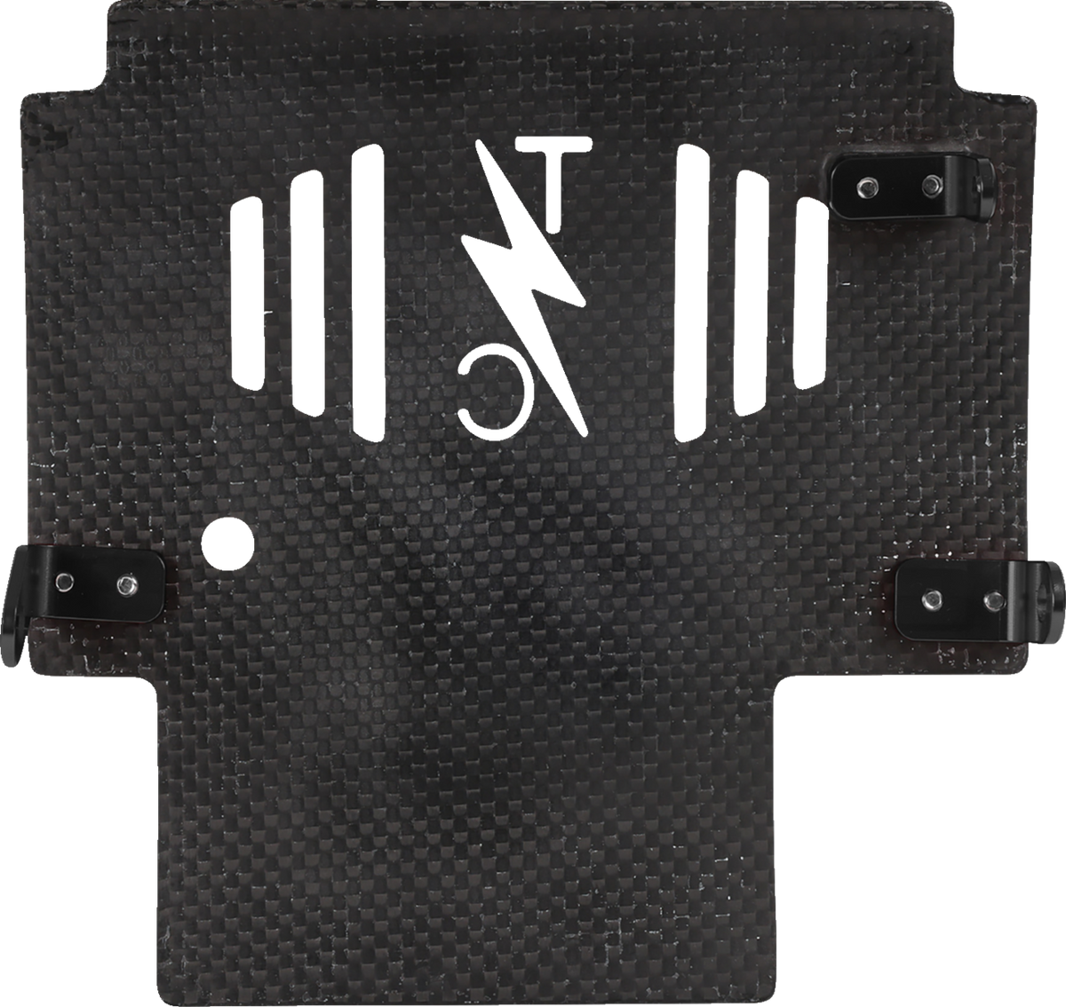 Thrashin Supply CO. Skid Plate - Carbon Fiber/Forged - With Black Brackets - FLHX/FLTRX