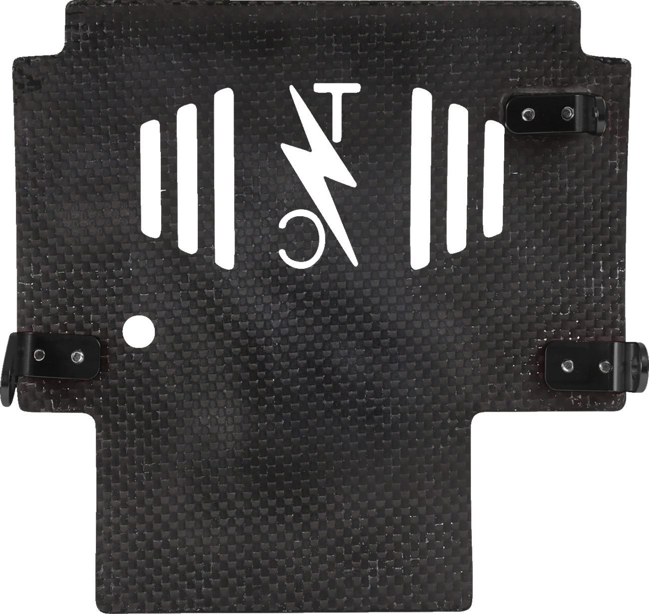 Thrashin Supply CO. Skid Plate - Carbon Fiber/Forged - With Black Brackets - FLHX/FLTRX