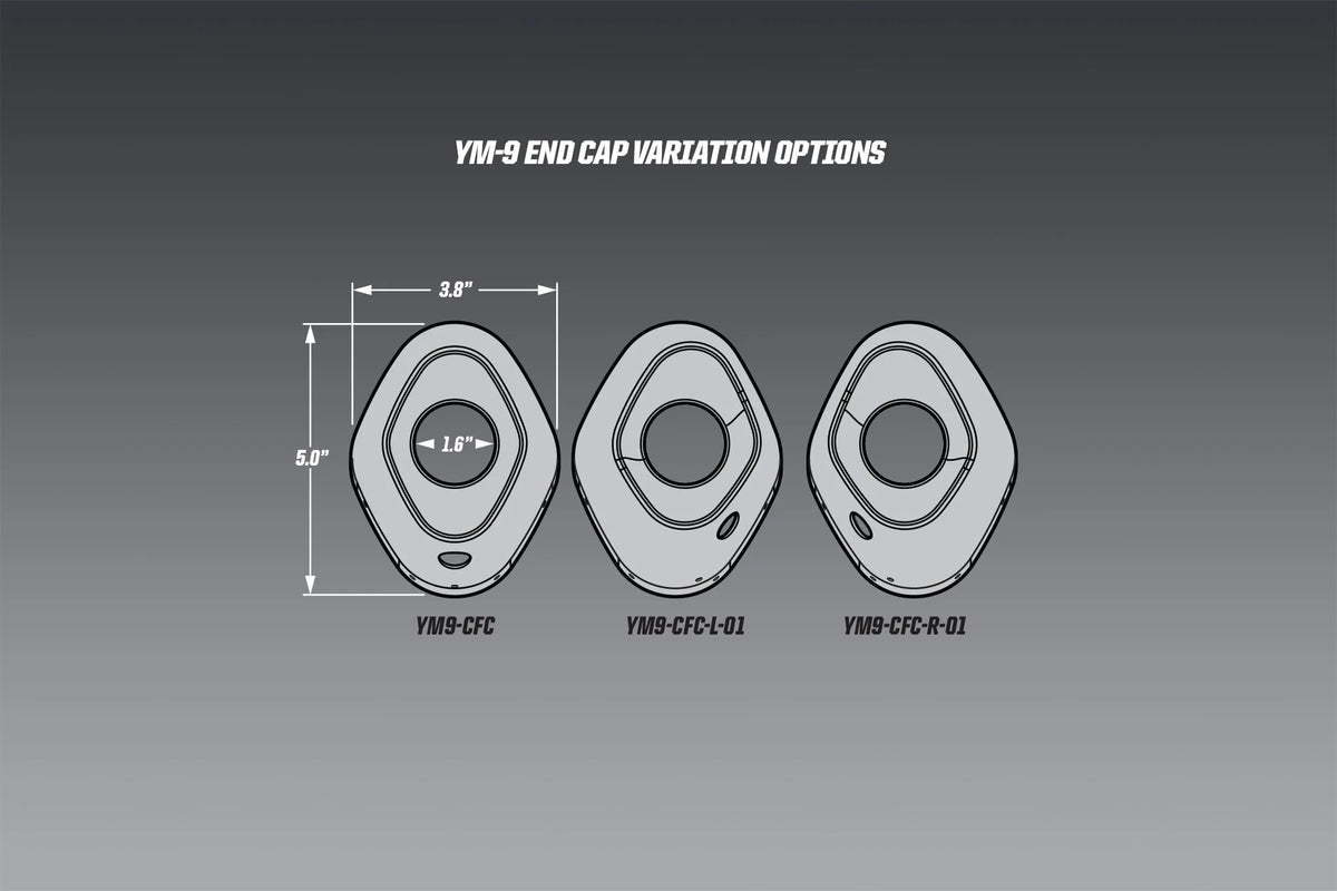 Yoshimura RS9 Carbon Fiber End Cap Cover Left Side