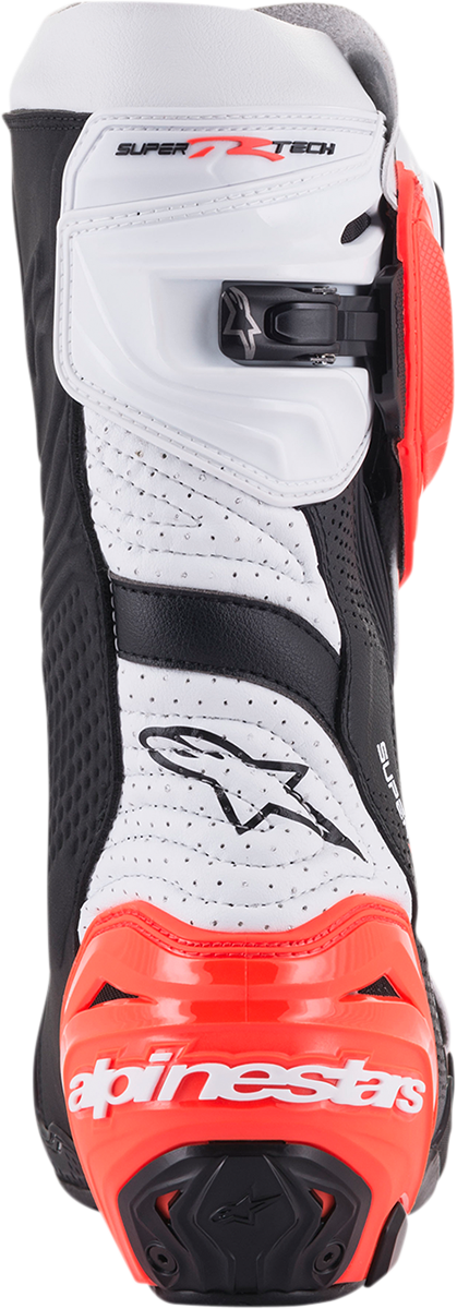Alpinestars Supertech R Vented Boots - Black/Fluorescent Red/White - US 10.5 / EU 45