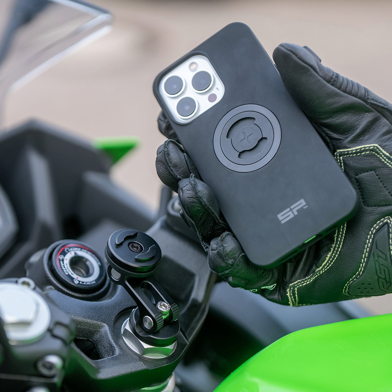 SP Connect Moto Stem Mount Pro - Phone - Black