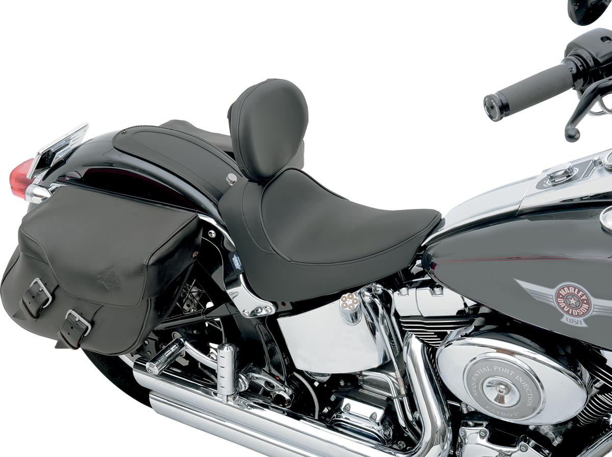 Drag Specialties Seats Solo Seat - Smooth - Driver Backrest - FL/FX '00-'06