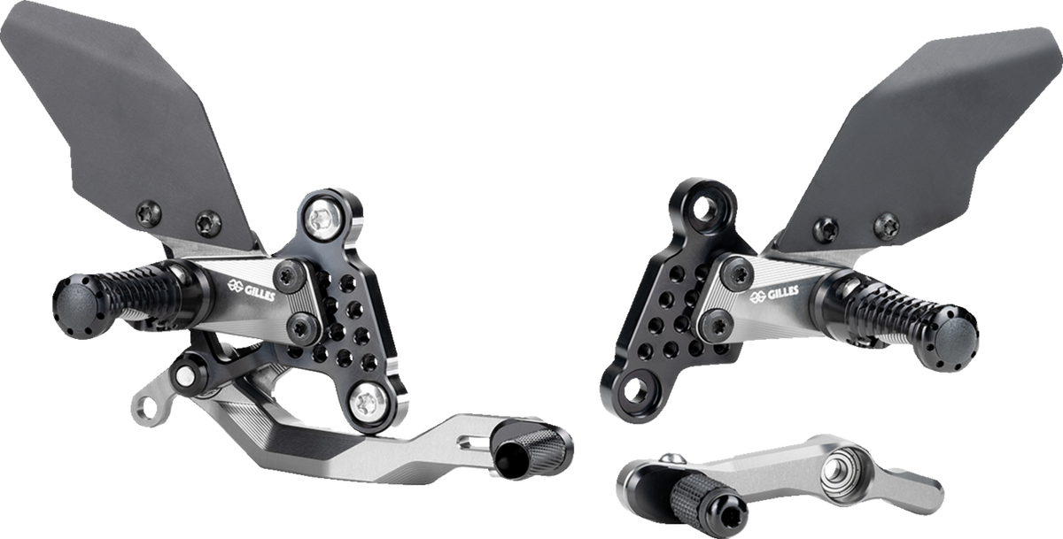 Gilles Tooling Adjustable Rearset - Black/Chrome