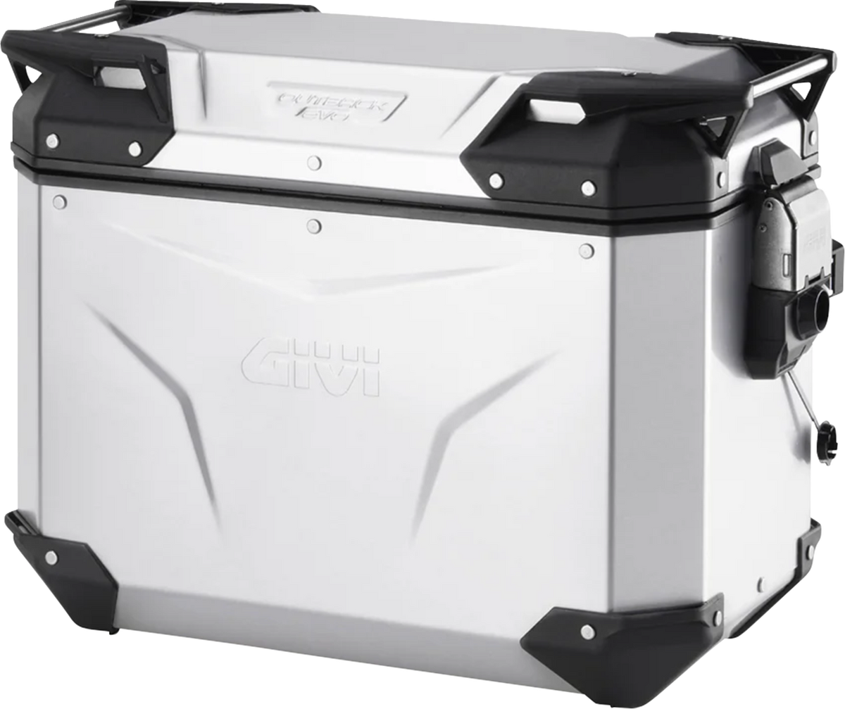 GIVI Outback Evo Side Case - Right - 44 Liter - Silver Anodized