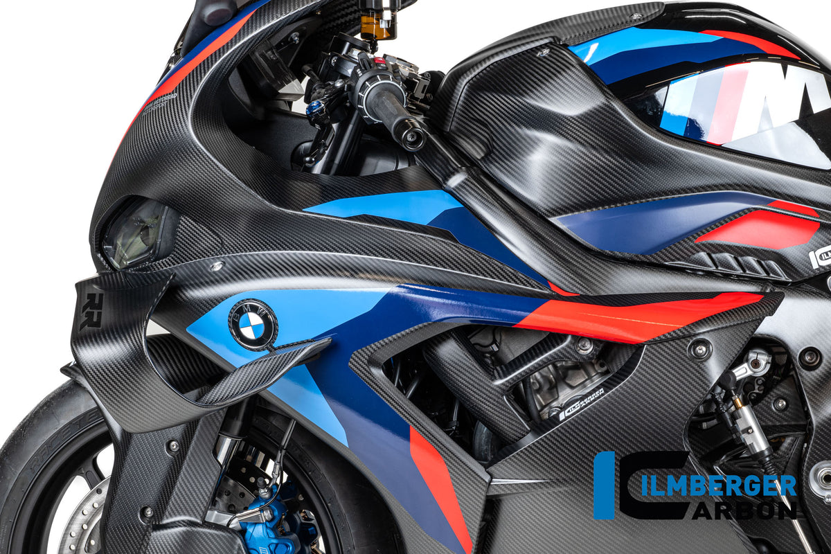 Ilmberger Carbon Front Headlight Upper Side Fairing Left BMW M1000RR 2025-2026 - Matte / Twill