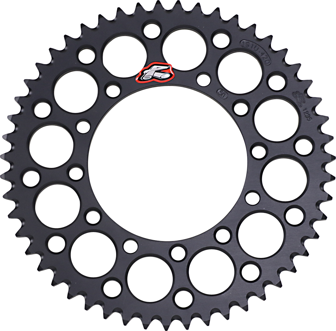 Renthal Rear Sprocket - Aluminum - 51 Tooth - Black - Kawasaki