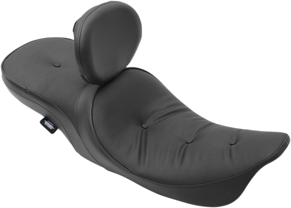 Drag Specialties Seats Low Touring Seat - Vinyl - Pillow - With Backrest Receiver - FL '99-'07