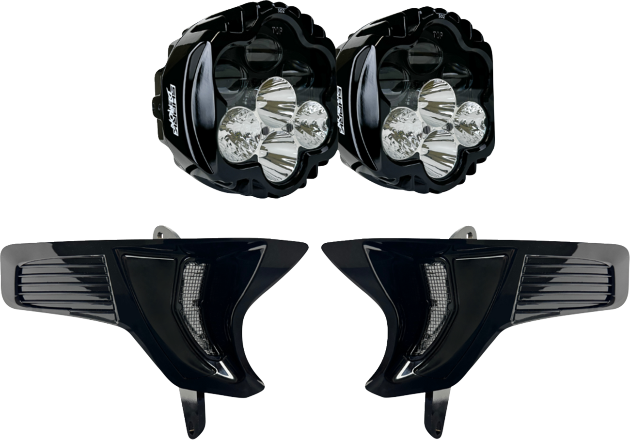 Custom Dynamics Shark Demon® 2 Headlight Light - W/ Speed Plates