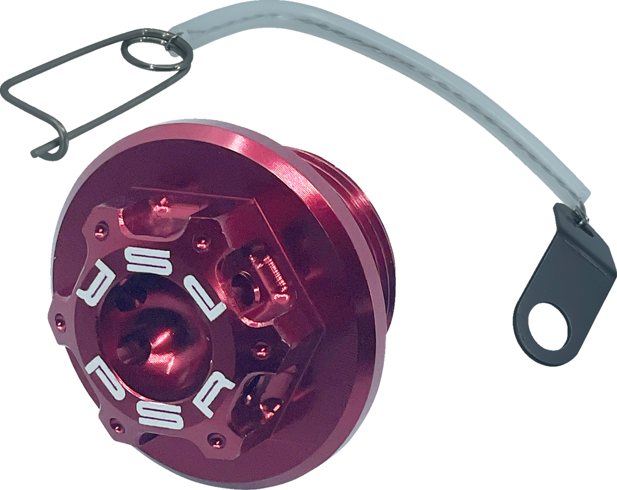PSR Oil Cap Kit - Red - M25 X 1.5 - Aprilia