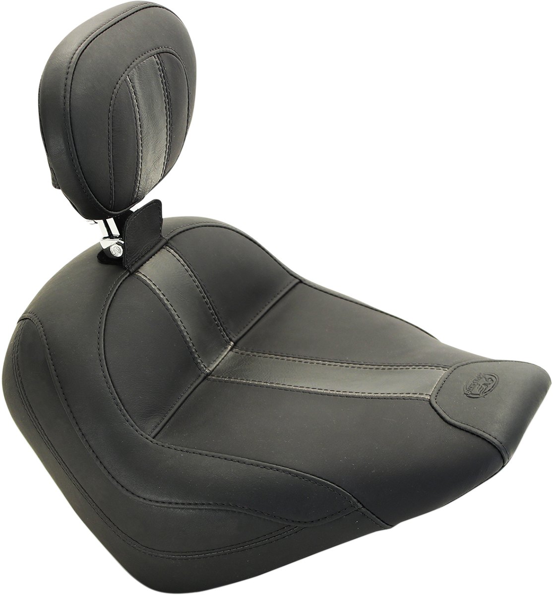Mustang Solo Seat - Black - Vinyl - Driver's Backrest - Scout '15-'24