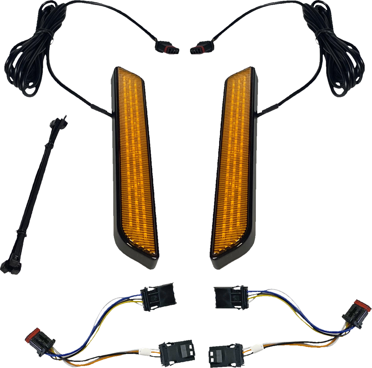 Custom Dynamics LED Fork Light - Amber - Black
