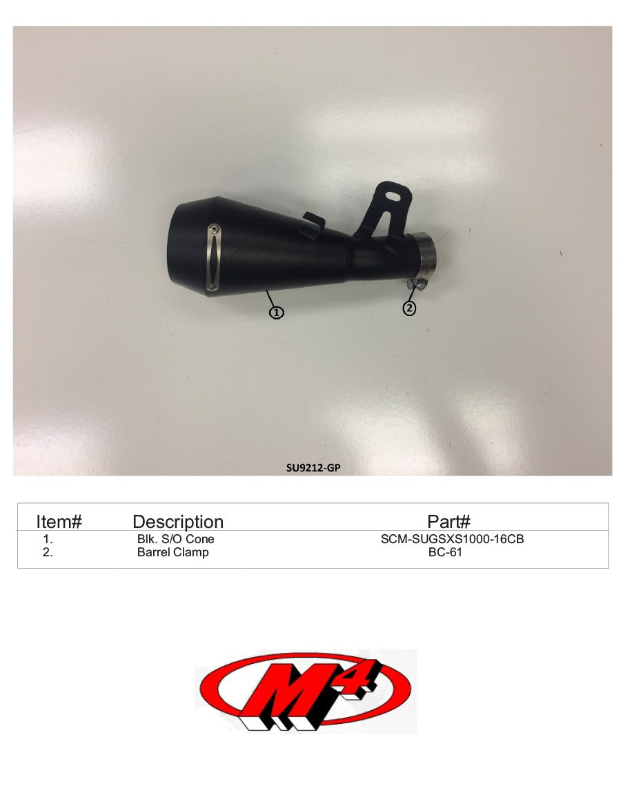 M4 Exhaust SU9212-GP Component Key