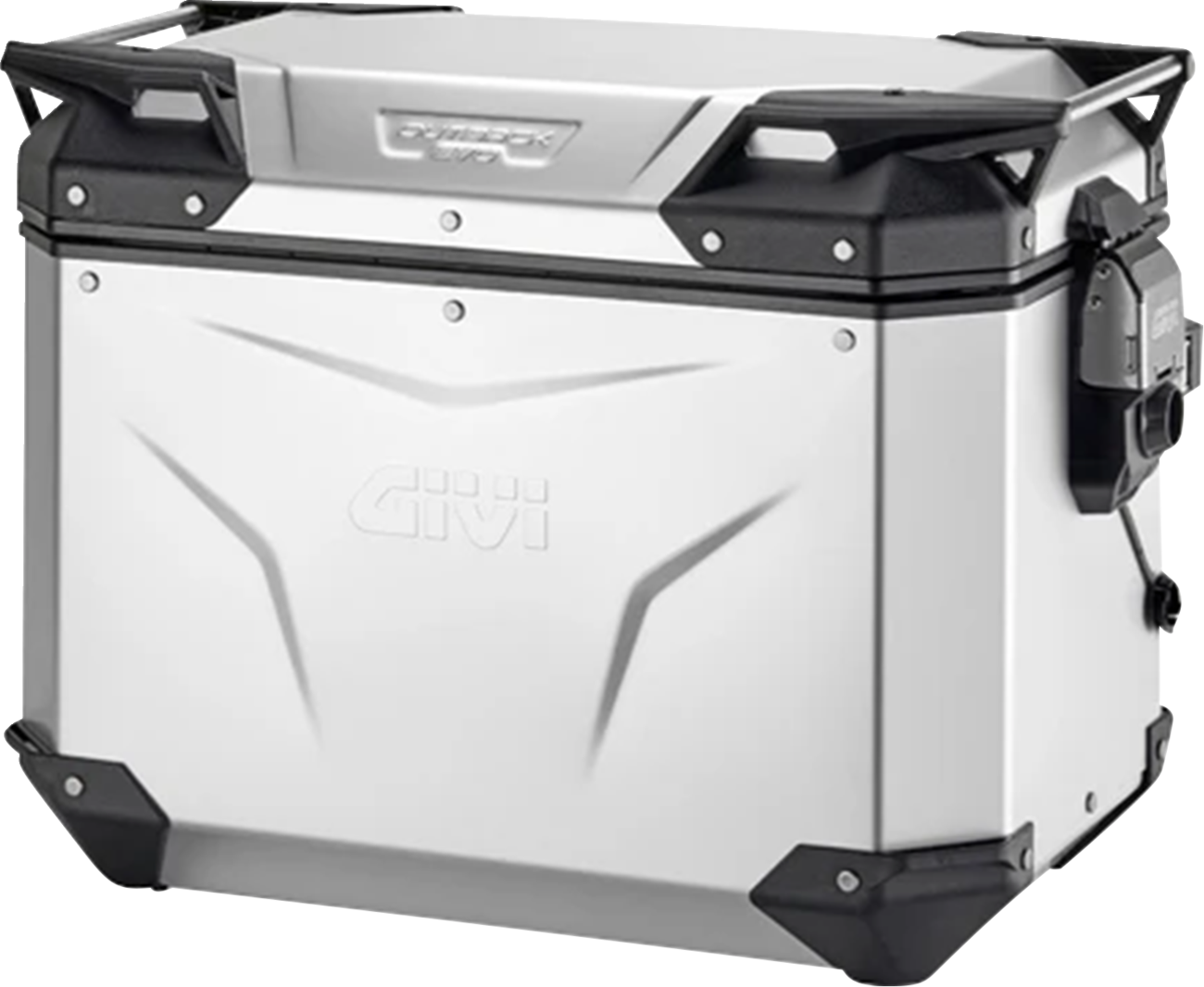 GIVI Outback Evo Side Case - Left - 48 Liter - Silver Anodized