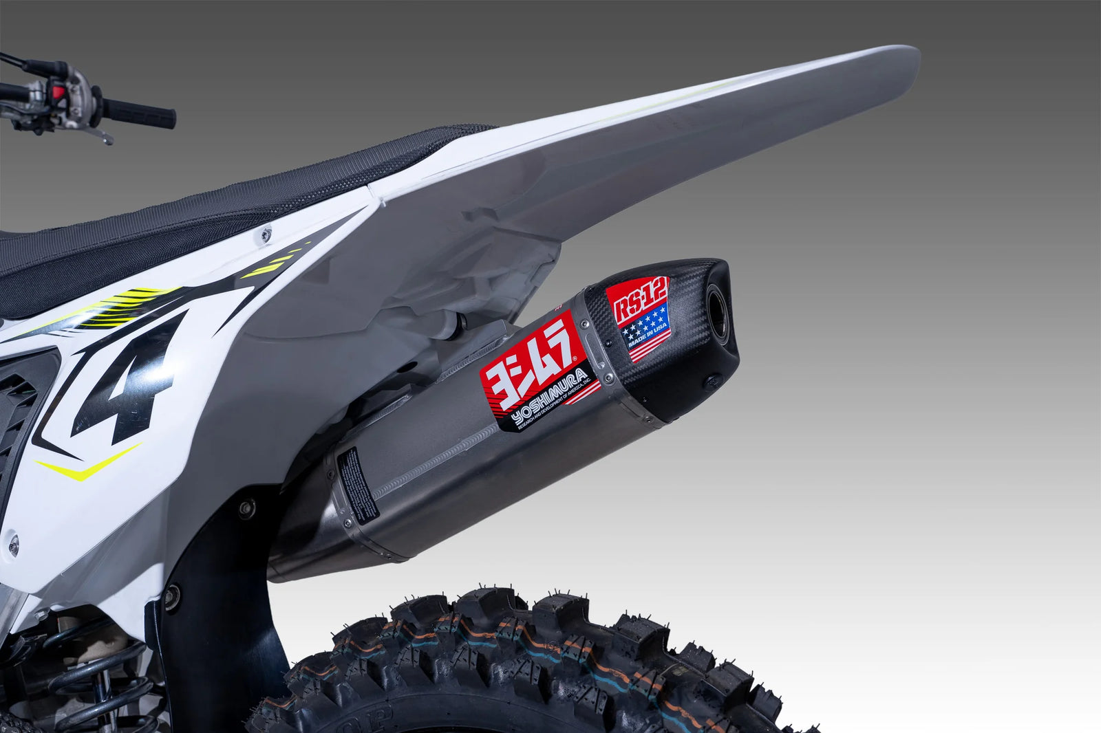 Yoshimura TF450 2025-26 RS-12 Stainless Full Exhaust, W/ Aluminum Muffler