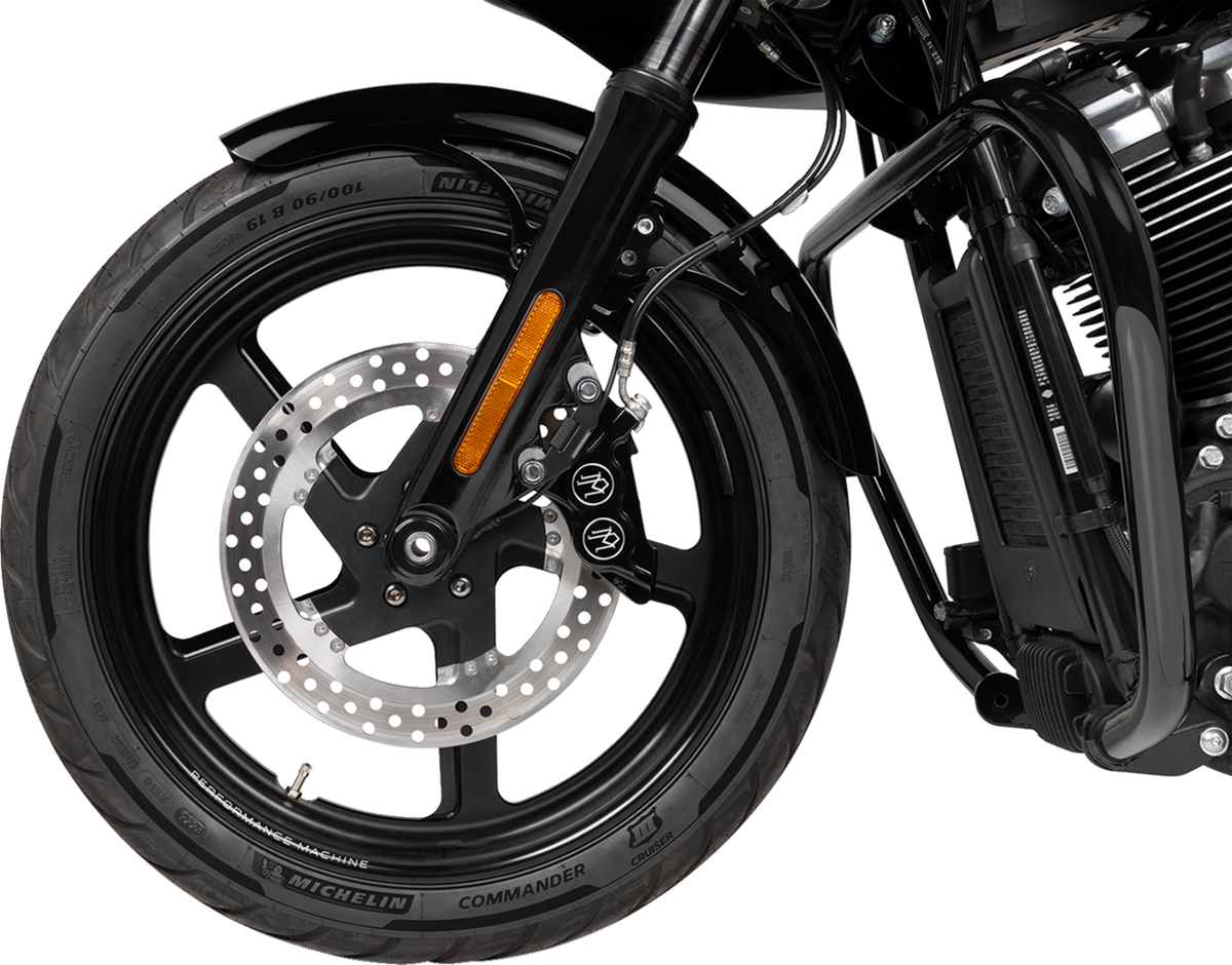 Klock Werks P-Tom Front Fender - Black - 19" - HD Dyna/Softail