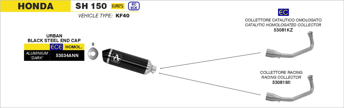 53534ANN Urban Aluminium Dark Slip On With Dark End Cap