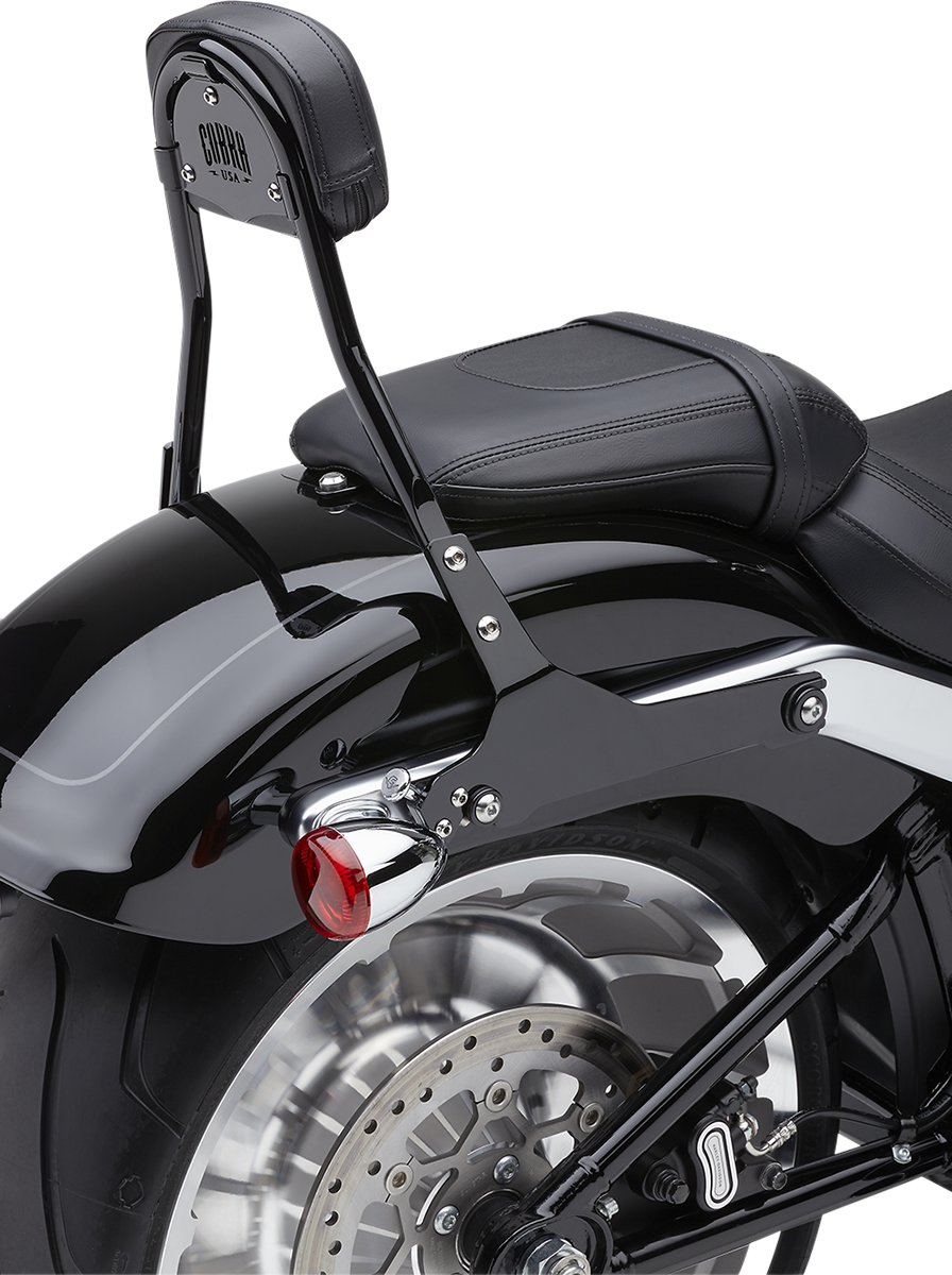 Cobra Backrest Kit - 14" - Black - Softail