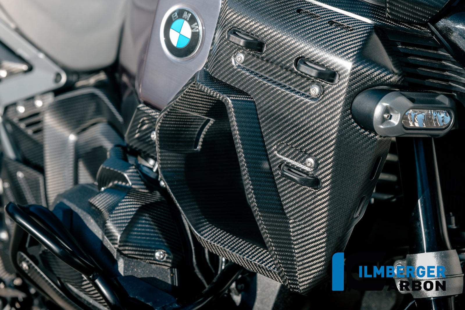 Ilmberger Carbon Radiator Cover With Holes Right BMW R 1300 GS Adventure - Matte / Twill