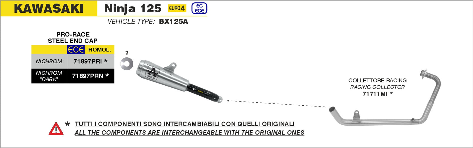 Arrow 71897PRI Nichrom Pro-Race Slip On