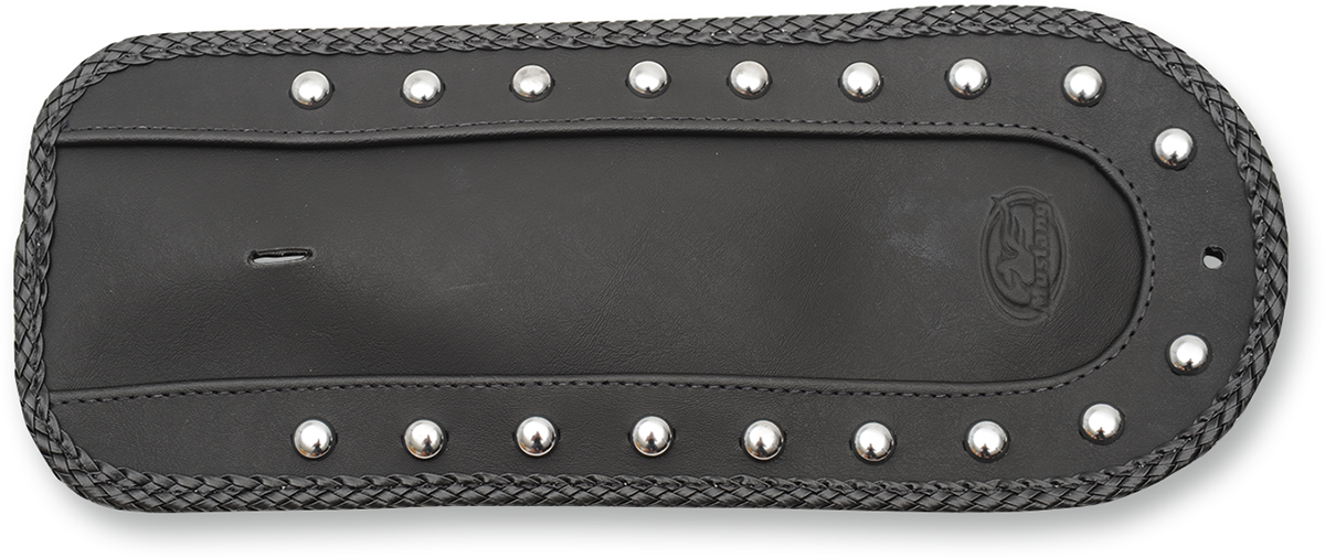 Mustang Fender Bib - Smooth Chrome-Studded - Black - HD Dyna '06-'17
