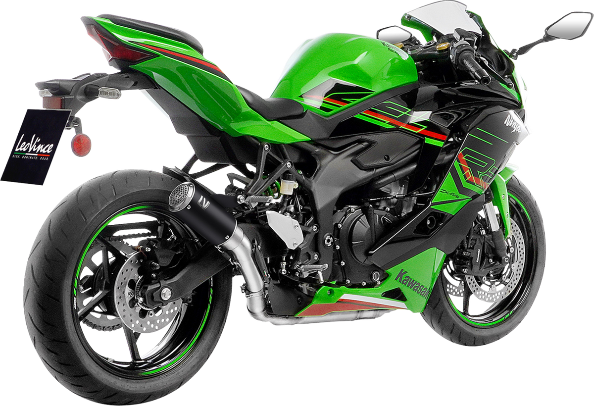 LeoVince LV Corsa S Black Edition Slip-On Muffler - Kawasaki ZX-4R/RR