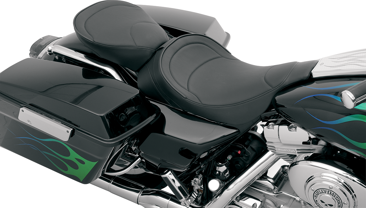 Drag Specialties Seats Solo Seat - Mild Stitched - Driver Backrest - FLT '97-'07